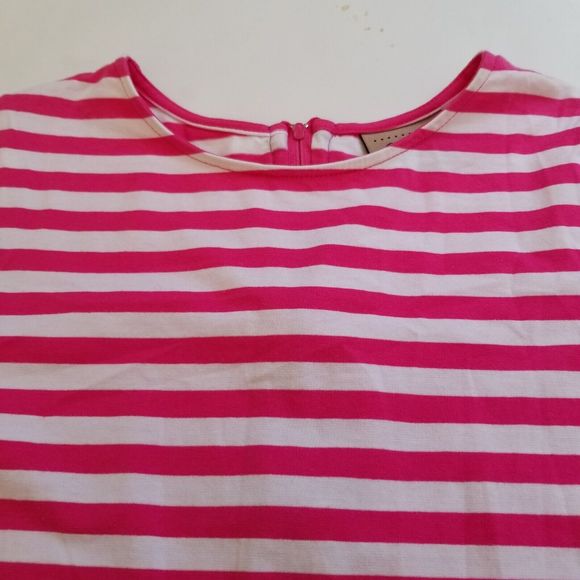 Florence Eiseman Studio 342 Dress Girls 16 Pink White Striped Navy Blue - Picture 10 of 12